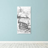 Toile Frontispiece à 'De mari libero', par Hugo Grotius (Insitu (Plancher de Bois))