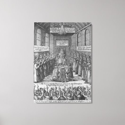 Toile Frontispiece to 'Vox Regis' de Thomas Scott (Recto)