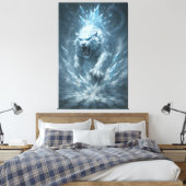 Toile Frost White Tiger – Emperor of the Frozen Realm – (Insitu(Chambre))