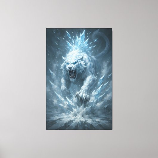 Toile Frost White Tiger – Emperor of the Frozen Realm – (Recto)
