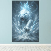 Toile Frost White Tiger – Emperor of the Frozen Realm – (Insitu (Plancher de Bois))