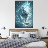 Toile Frost White Tiger – Emperor of the Frozen Realm – (Insitu(Chambre))