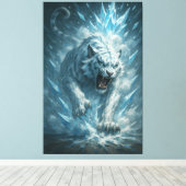 Toile Frost White Tiger – Emperor of the Frozen Realm – (Insitu (Plancher de Bois))