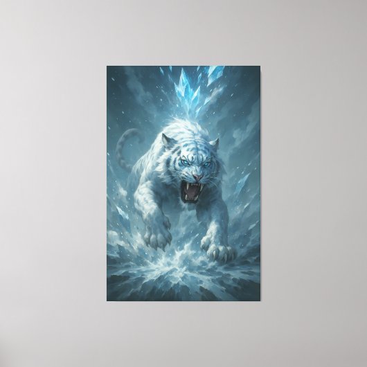 Toile Frost White Tiger – Emperor of the Frozen Realm – (Recto)