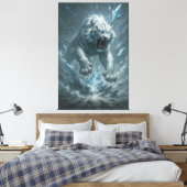 Toile Frost White Tiger – Emperor of the Frozen Realm – (Insitu(Chambre))