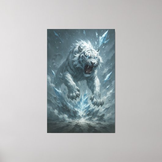 Toile Frost White Tiger – Emperor of the Frozen Realm – (Recto)
