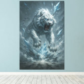 Toile Frost White Tiger – Emperor of the Frozen Realm – (Insitu (Plancher de Bois))