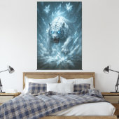 Toile Frost White Tiger – Emperor of the Frozen Realm – (Insitu(Chambre))