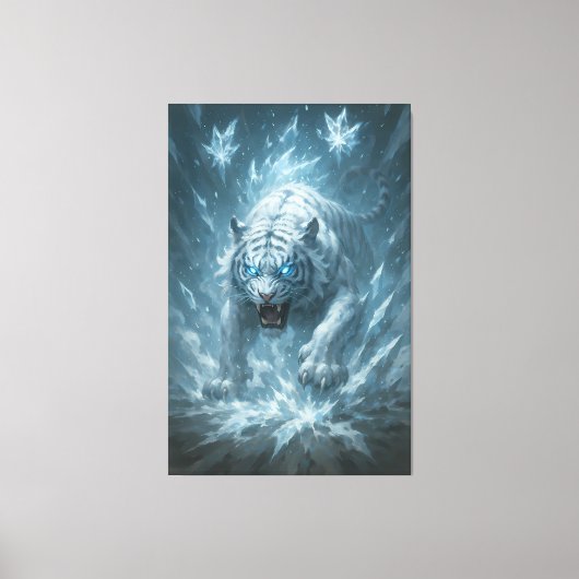 Toile Frost White Tiger – Emperor of the Frozen Realm – (Recto)
