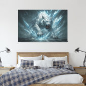 Toile Frost White Tiger – Emperor of the Frozen Realm – (Insitu(Chambre))