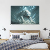Toile Frost White Tiger – Emperor of the Frozen Realm – (Insitu(Chambre))