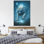 Toile Frost White Tiger – Emperor of the Frozen Realm – (Insitu(Chambre))