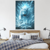 Toile Frost White Tiger – Emperor of the Frozen Realm – (Insitu(Chambre))