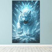 Toile Frost White Tiger – Emperor of the Frozen Realm – (Insitu (Plancher de Bois))