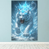 Toile Frost White Tiger – Emperor of the Frozen Realm – (Insitu (Plancher de Bois))
