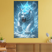 Toile Frost White Tiger – Emperor of the Frozen Realm – (Insitu(Salon))