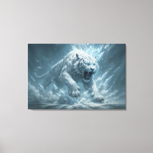 Toile Frost White Tiger – Emperor of the Frozen Realm – (Recto)