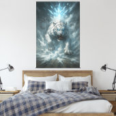 Toile Frost White Tiger – Emperor of the Frozen Realm – (Insitu(Chambre))