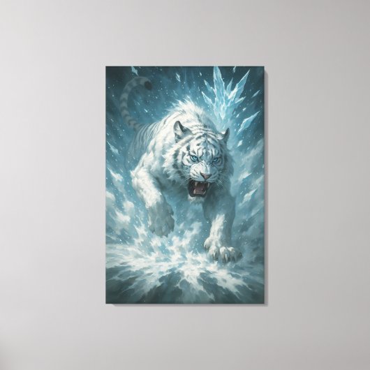 Toile Frost White Tiger – Emperor of the Frozen Realm – (Recto)
