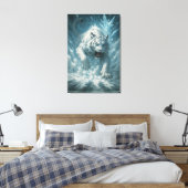 Toile Frost White Tiger – Emperor of the Frozen Realm – (Insitu(Chambre))