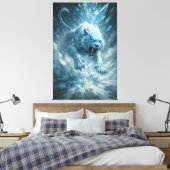 Toile Frost White Tiger – Emperor of the Frozen Realm – (Insitu(Chambre))