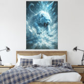 Toile Frost White Tiger – Emperor of the Frozen Realm – (Insitu(Chambre))