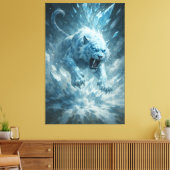 Toile Frost White Tiger – Emperor of the Frozen Realm – (Insitu(Salon))