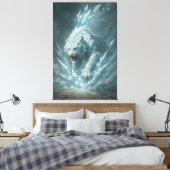 Toile Frost White Tiger – Emperor of the Frozen Realm – (Insitu(Chambre))