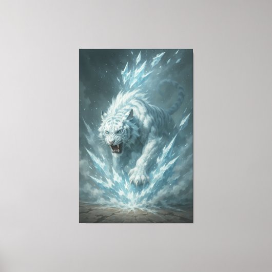 Toile Frost White Tiger – Emperor of the Frozen Realm – (Recto)