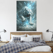 Toile Frost White Tiger – Emperor of the Frozen Realm – (Insitu(Chambre))