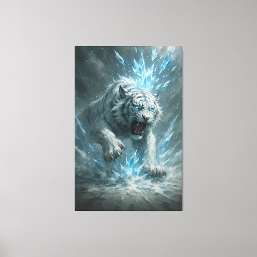 Toile Frost White Tiger – Emperor of the Frozen Realm – (Recto)