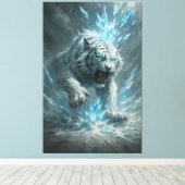 Toile Frost White Tiger – Emperor of the Frozen Realm – (Insitu (Plancher de Bois))