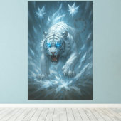 Toile Frost White Tiger – Emperor of the Frozen Realm – (Insitu (Plancher de Bois))