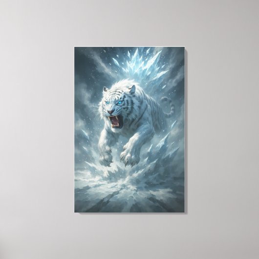 Toile Frost White Tiger – Emperor of the Frozen Realm – (Recto)