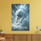 Toile Frost White Tiger – Emperor of the Frozen Realm – (Insitu(Salon))