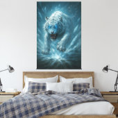 Toile Frost White Tiger – Emperor of the Frozen Realm – (Insitu(Chambre))