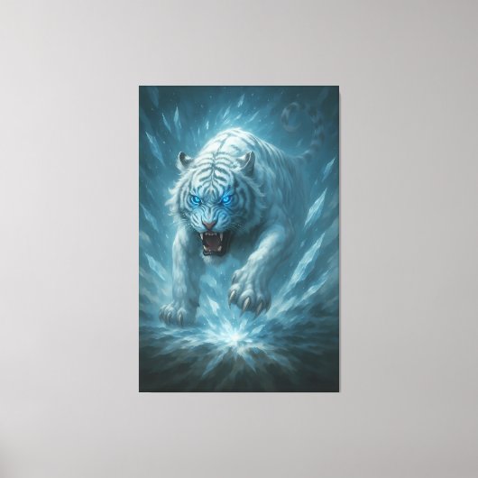 Toile Frost White Tiger – Emperor of the Frozen Realm – (Recto)