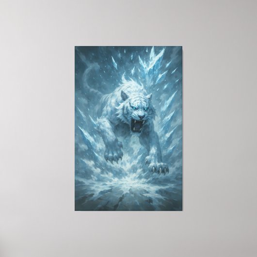 Toile Frost White Tiger – Emperor of the Frozen Realm – (Recto)
