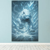 Toile Frost White Tiger – Emperor of the Frozen Realm – (Insitu (Plancher de Bois))