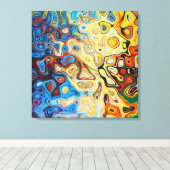 Toile Frottes Abstraites brillantes et colorées (Insitu (Plancher de Bois))