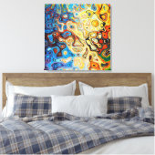 Toile Frottes Abstraites brillantes et colorées (Insitu(Chambre))