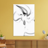 Toile Frozen : gris Abstrait, blanc et noir (Insitu(Salon))