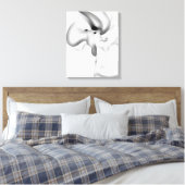 Toile Frozen : gris Abstrait, blanc et noir (Insitu(Chambre))