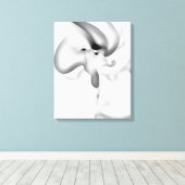 Toile Frozen : gris Abstrait, blanc et noir (Insitu (Plancher de Bois))