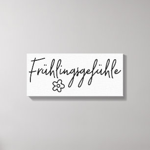 Toile Frühlingsgefühle, Mot allemand, Fièvre du printemp