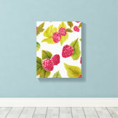 Toile Fruit d'aquarelle de framboise rouge moderne (Insitu (Plancher de Bois))