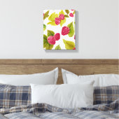 Toile Fruit d'aquarelle de framboise rouge moderne (Insitu(Chambre))