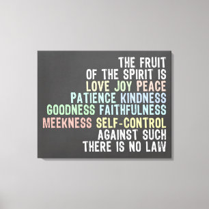 Toile Fruit de l'Esprit Chalkboard Look Bible Verse