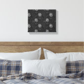 Toile Fruit sans couture motif noir et blanc Tropical (Insitu(Chambre))