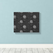Toile Fruit sans couture motif noir et blanc Tropical (Insitu (Plancher de Bois))